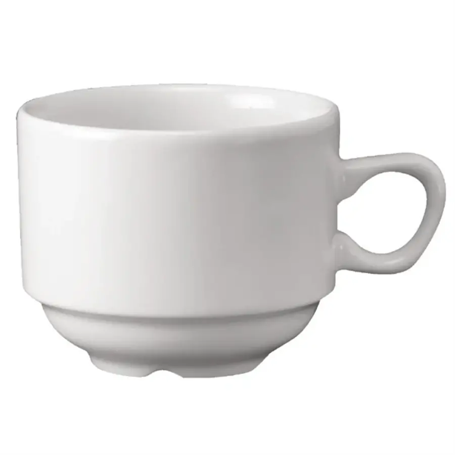 Whiteware Nova stackable teacups | 21.3cl | 24 pieces