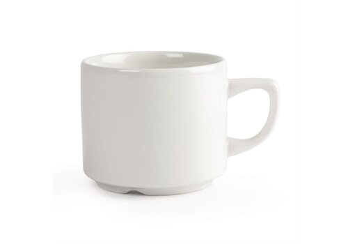  Churchill Tasses à thé empilables en érable Whiteware | 19,9cl | 24 pièces 