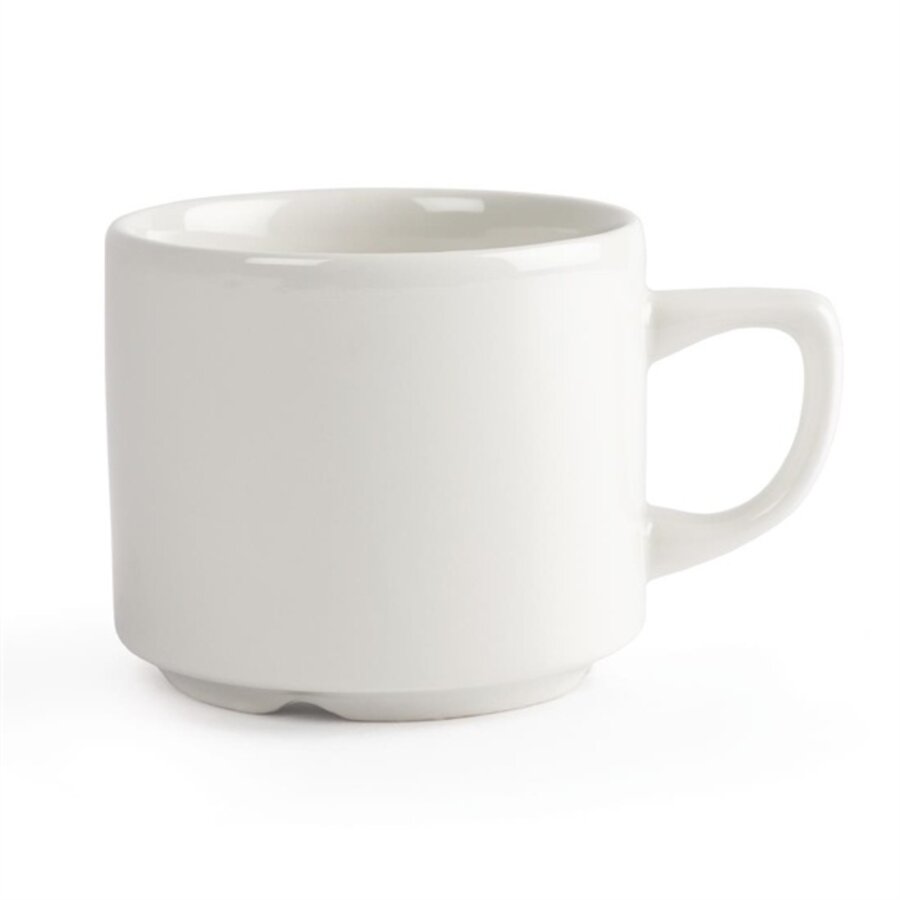 Whiteware Maple Stackable Tea Cups | 19.9cl | 24 pieces