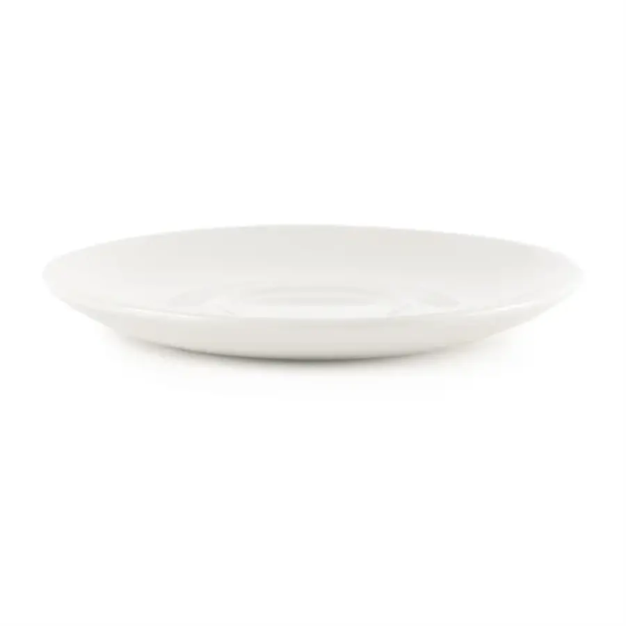 Whiteware cappuccino saucers | Ø16cm | 24 pieces