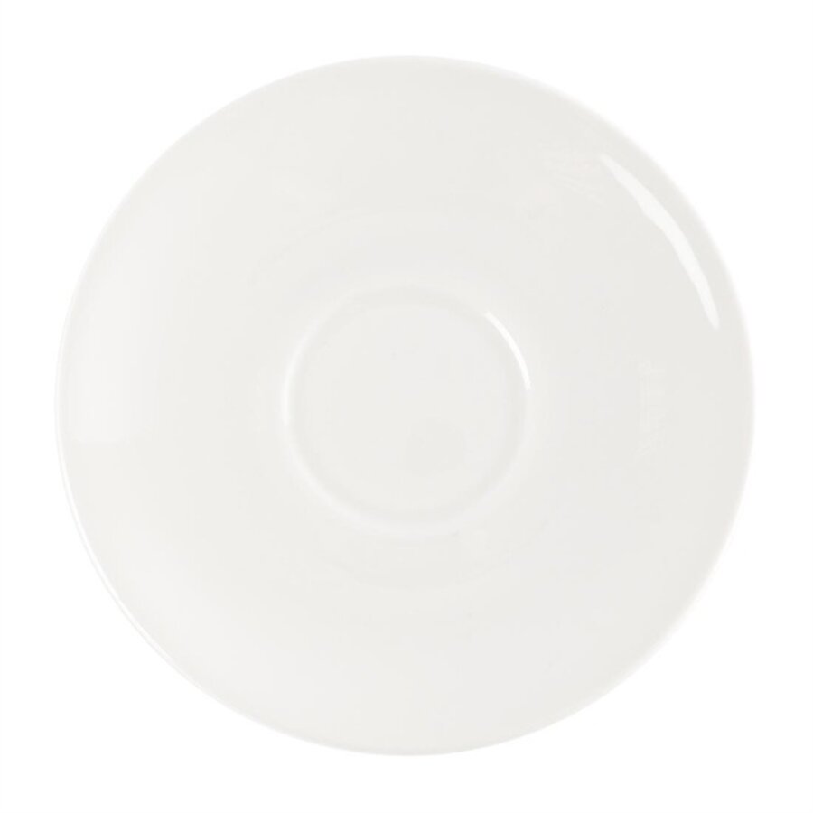 Whiteware cappuccino saucers | Ø16cm | 24 pieces