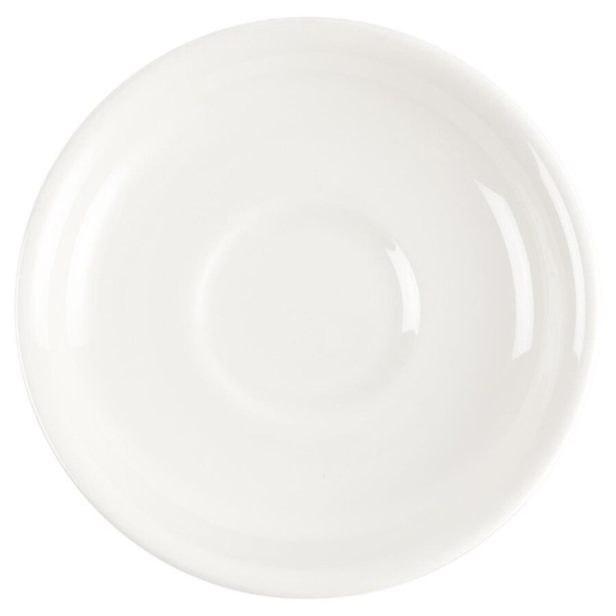 Soucoupes en faïence blanche | Ø13,7cm | 24 pièces