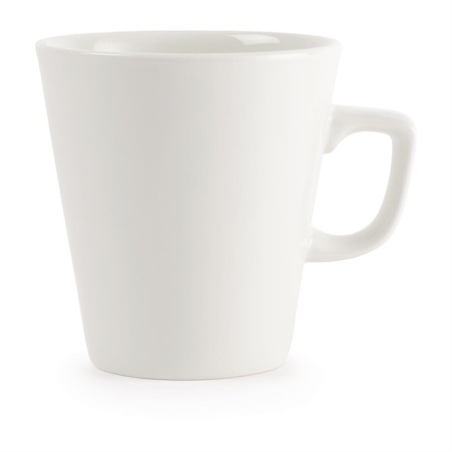 Einfache Latte-Becher aus Weißware, 440 ml (6 Stück)