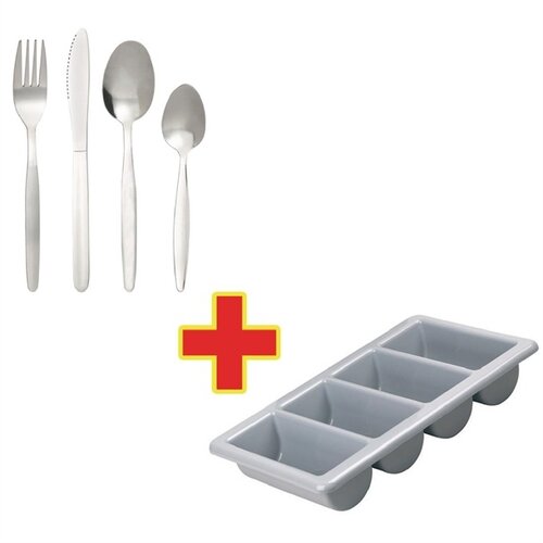 HorecaTraders Kelso cutlery set with cutlery tray | 240 pieces 