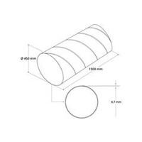 Round ventilation spiral tubes Ø 450