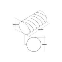 Round ventilation spiral tube Ø 315