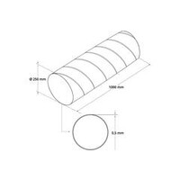 Round ventilation spiral tube Ø 250