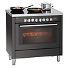 Bartscher Induction stove with oven | black | 6 burners