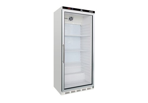  Combisteel refrigerator with glass door | White | 570 Liters | 777x695x1895mm 