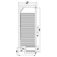 koelkast met glasdeur | Wit | 570 Liter | 777x695x1895mm