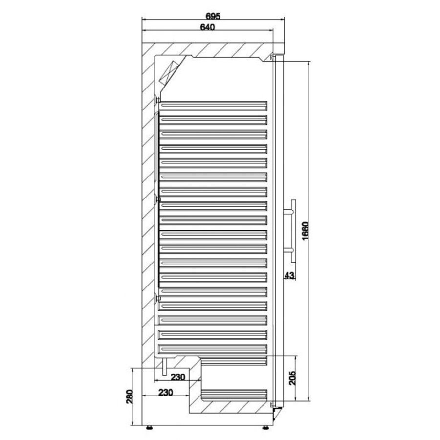 réfrigérateur avec porte vitrée | Blanc | 570 litres | 777x695x1895mm