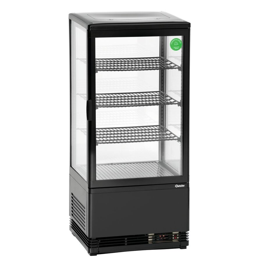 Mini-Kühlvitrine | 78L | schwarz | 435x385x(h)960 mm