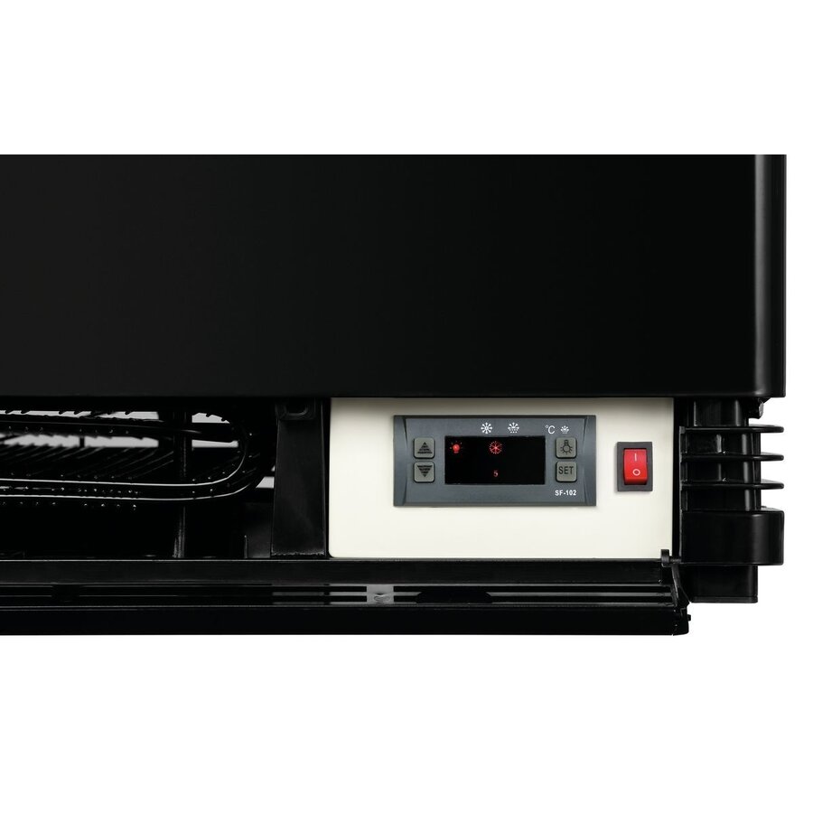 Mini-Kühlvitrine | 78L | schwarz | 435x385x(h)960 mm