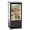 Bartscher Mini refrigerated display case | 78L | black | 435x385x (h) 960 mm