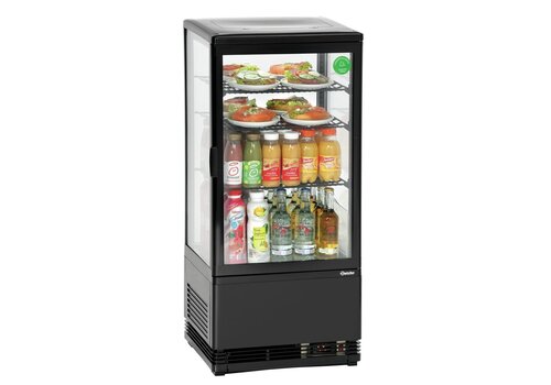  Bartscher Mini refrigerated display case | 78L | black | 435x385x (h) 960 mm 