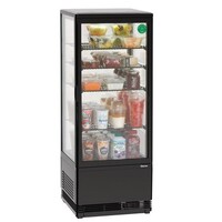 Mini-Kühlvitrine | 58 Liter | Schwarz | 435x385x(h)805 mm
