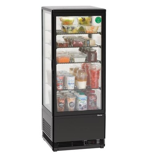  Bartscher Mini-Kühlvitrine | 58 Liter | Schwarz | 435x385x(h)805 mm 