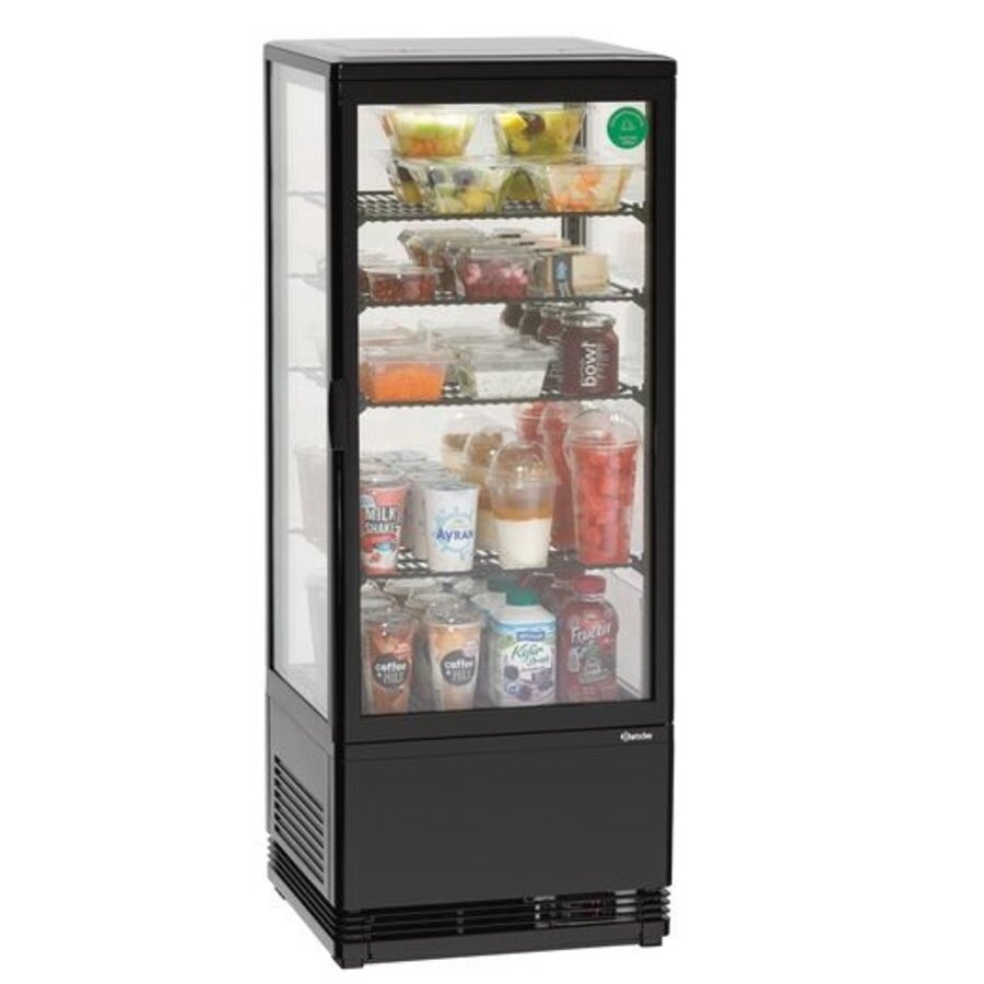Mini vitrine réfrigérée | 58 litres | Noir | 435x385x(h)805 mm