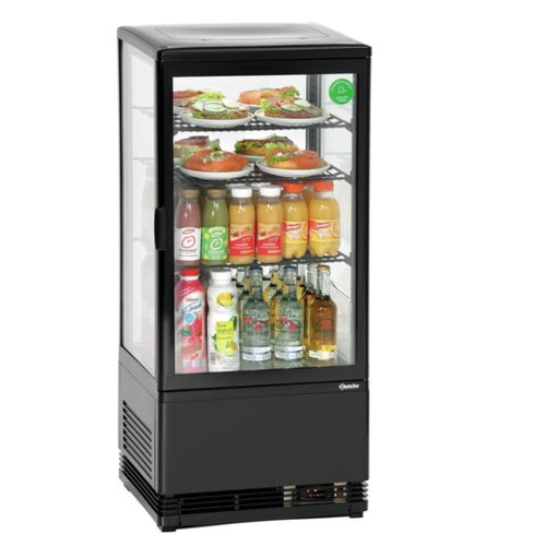  Bartscher Mini refrigerated display case | 98 Liters | Black | 435x385x (h) 1105mm 