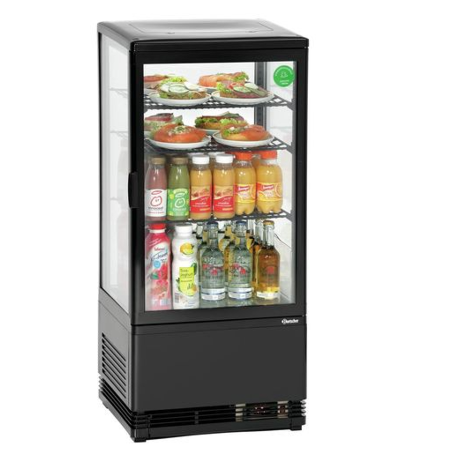 Mini refrigerated display case | 98 Liters | Black | 435x385x (h) 1105mm