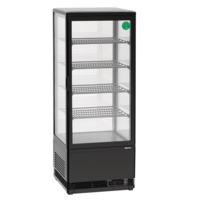 Mini-Kühlvitrine | 98 Liter | Schwarz | 435 x 385 x (h) 1105 mm
