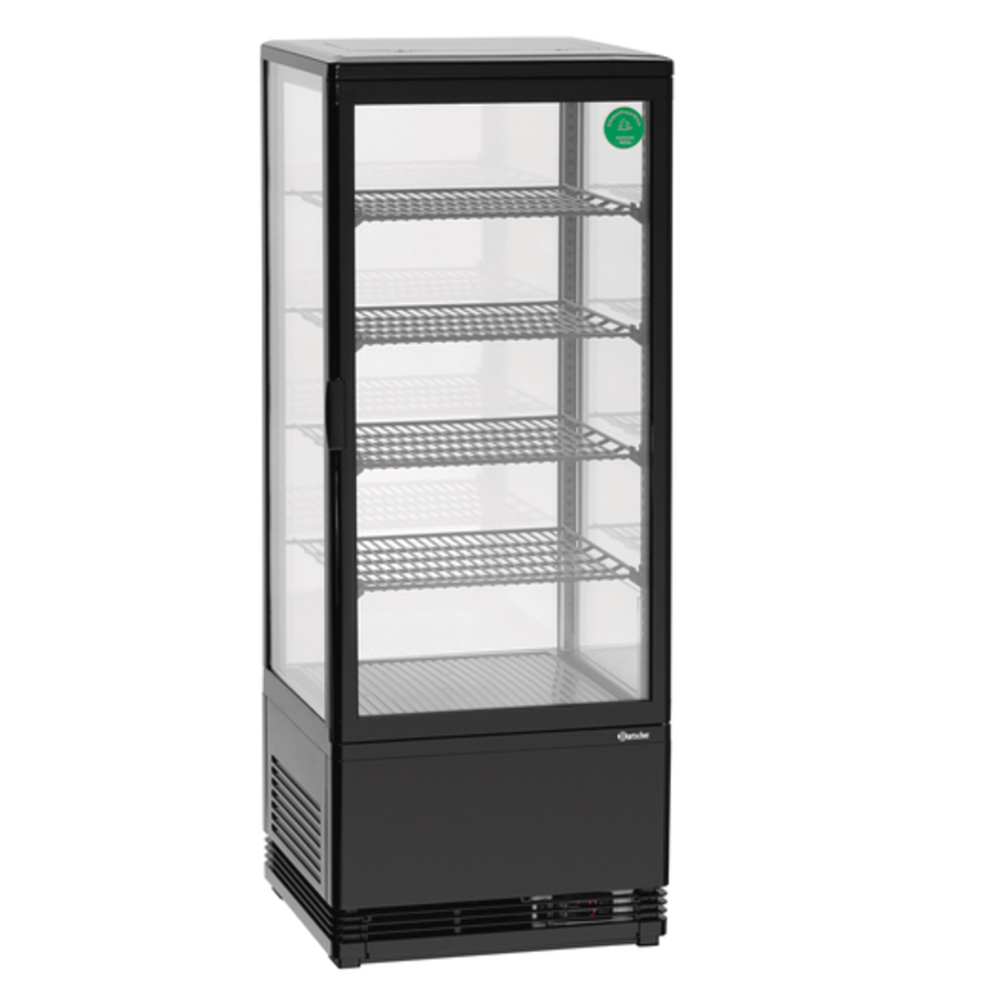 Mini refrigerated display case | 98 Liters | Black | 435x385x (h) 1105mm