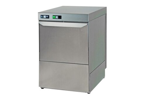  HorecaTraders FRONT LOADING DISHWASHER SL 500-400 DP DDE WITH DRAIN PUMP AND SOAP DOSING PUMP 