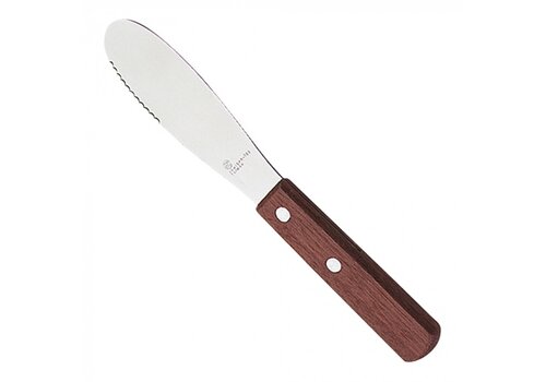  HorecaTraders Couteau à beurre | 20 cm | bois | Acier inoxydable 