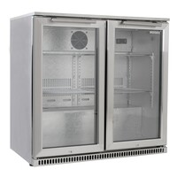 réfrigérateur bar | acier inoxydable | 189L | 2 portes | 500 x 870 x 840 mm