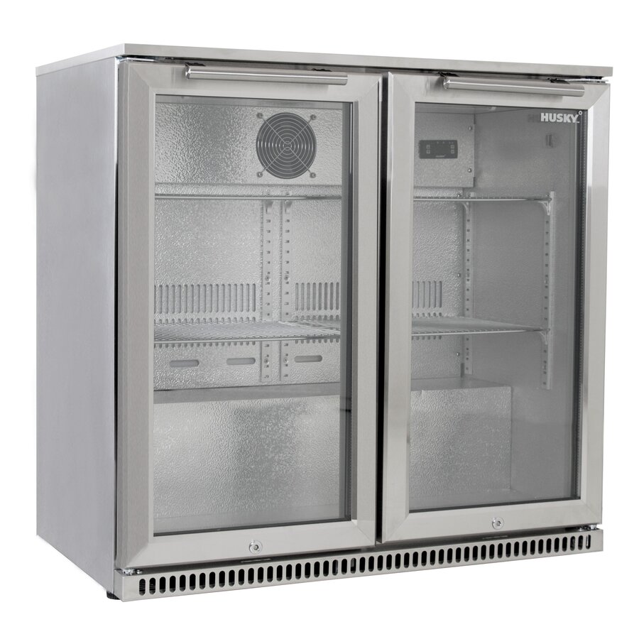 réfrigérateur bar | acier inoxydable | 189L | 2 portes | 500 x 870 x 840 mm