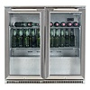 HorecaTraders bar fridge | Stainless steel | 189L | 2 doors | 500 x 870 x 840 mm