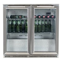 Barkühlschrank | Edelstahl | 189L | 2 Türen | 500 x 870 x 840 mm