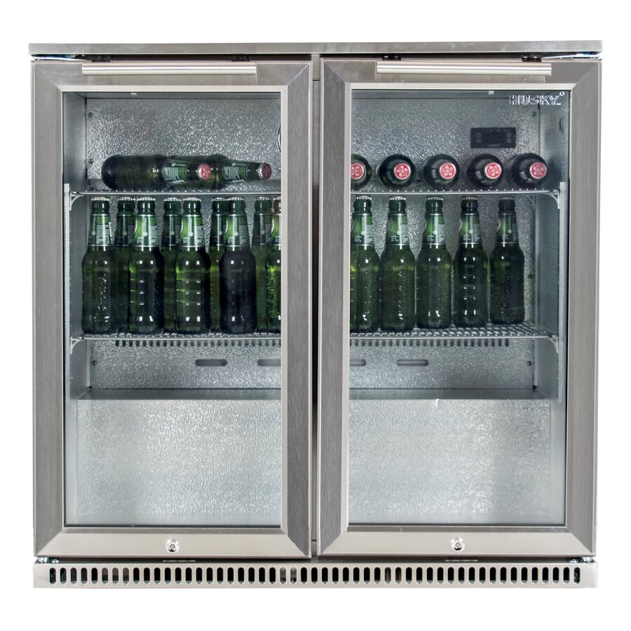 réfrigérateur bar | acier inoxydable | 189L | 2 portes | 500 x 870 x 840 mm