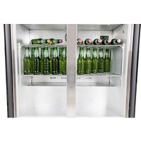 réfrigérateur bar | acier inoxydable | 189L | 2 portes | 500 x 870 x 840 mm