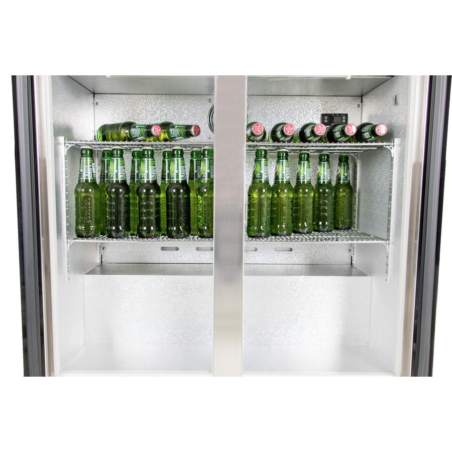 réfrigérateur bar | acier inoxydable | 189L | 2 portes | 500 x 870 x 840 mm