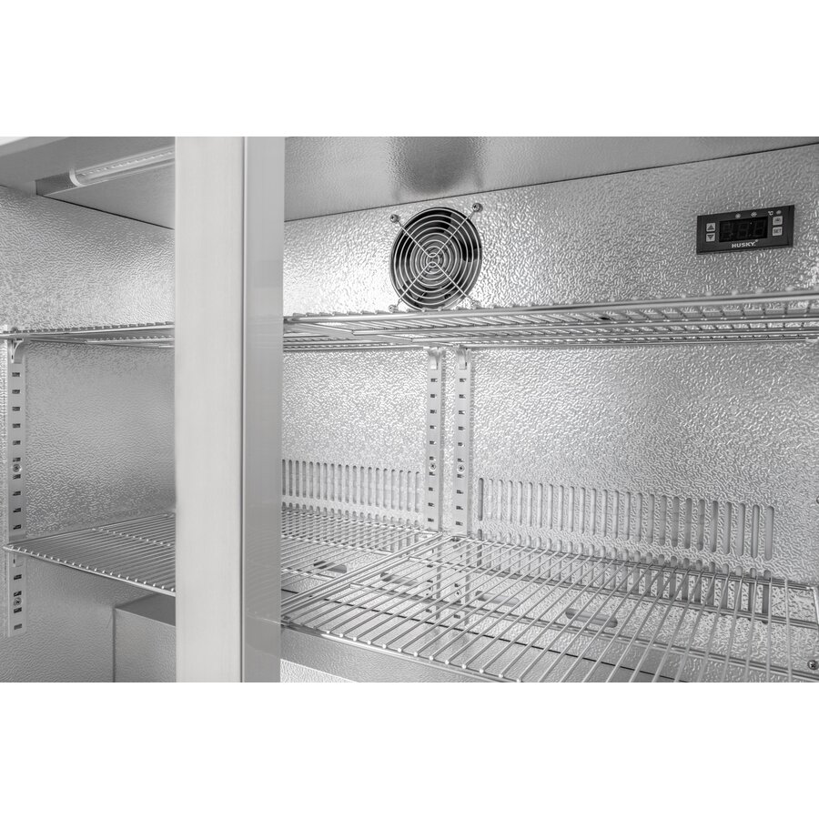 réfrigérateur bar | acier inoxydable | 189L | 2 portes | 500 x 870 x 840 mm