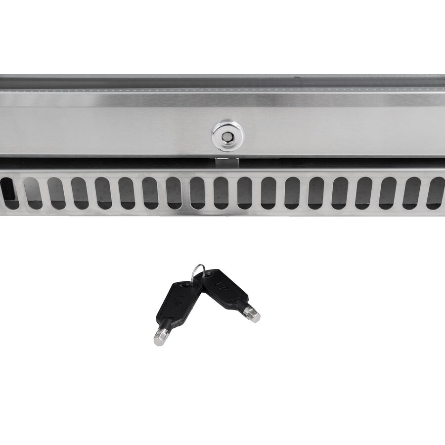 réfrigérateur bar | acier inoxydable | 189L | 2 portes | 500 x 870 x 840 mm