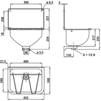 Stainless Steel Sink Sink 450x340MM