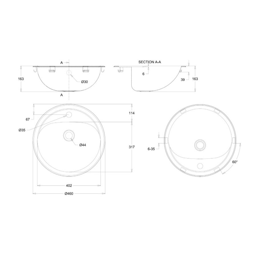 HorecaTraders RVS Wasbak | 16x46x20 cm