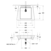 Lavabo rectangulaire en acier inoxydable HT | 45x55x19 CM