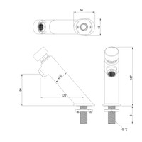 Robinet de lavabo à fermeture automatique en acier inoxydable