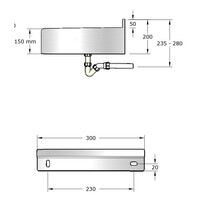 meervoudige wastafel | RVS | D 565 x H 200 mm