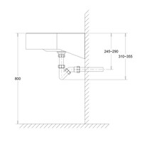 Wandwastafel | RVS | dikte 1,2 mm