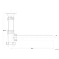 Aangepaste afvoerplugset met bekersifon