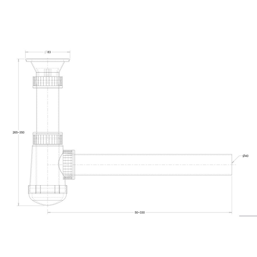 Ensemble de bouchon de vidange personnalisé avec siphon à tasse