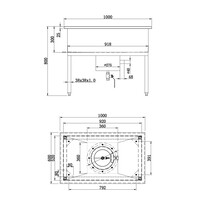 Industrial Sink | stainless steel | 1000x600x (h) 800 mm