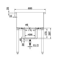 Industrial Sink | stainless steel | 1000x600x (h) 800 mm