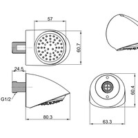 Wall Shower Head | Chrome plated | 2 Models