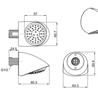 Wall Shower Head | Chrome plated | 2 Models