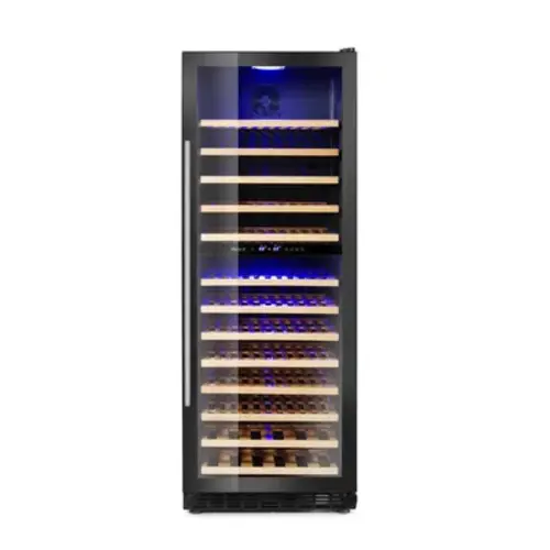 HorecaTraders Refroidisseur à vin à deux zones | 595x680x1625 mm | 135 bouteilles 